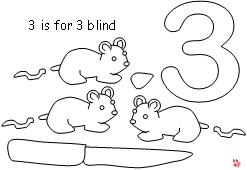 3 Blind Mice Magnet Page For